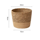 pot de fleurs rotin tressé créatif avec pieds amovibles et support durable