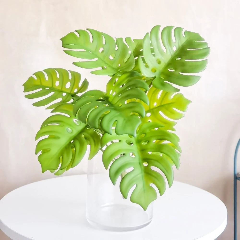 fausse plante tropicale monstera pour décoration intérieure et extérieure - vue 1 sur 7