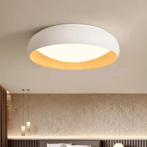 lampe minimaliste japonaise rétro circulaire éclairage doux design élégant - vue 3 sur 12