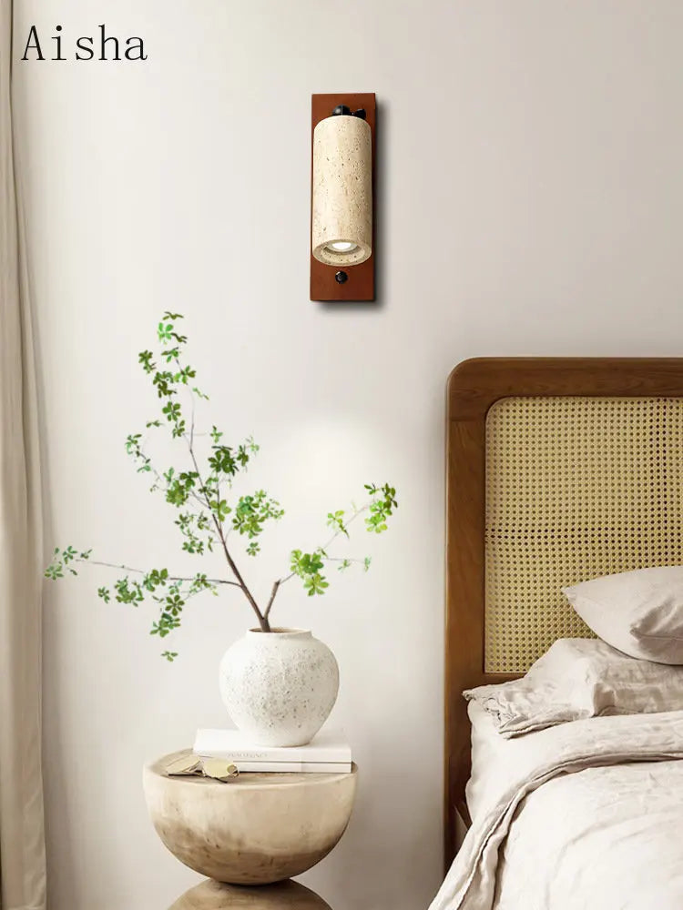 applique murale vintage wabi-sabi avec interrupteur design intérieur - vue 4 sur 8