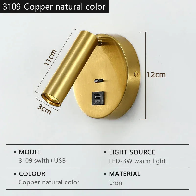 applique murale led pliable avec réglage rotatif design moderne - vue 8 sur 10