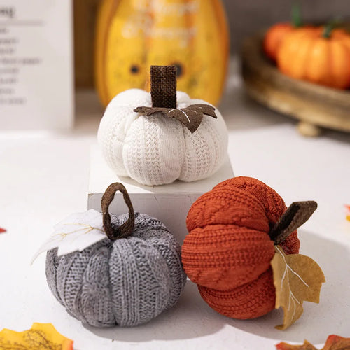 citrouilles décoratives pour automne thanksgiving et halloween - vue 2 sur 9