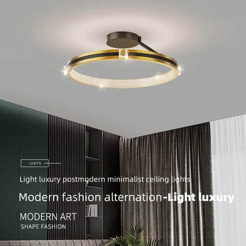 plafonnier led moderne de luxe en cristal décoration luminaires - vue 4 sur 9