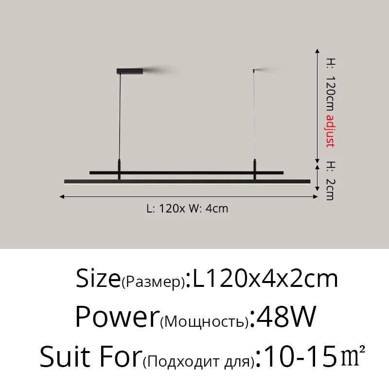 lustre à led nordique design pour éclairage intérieur moderne - vue 17 sur 18