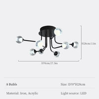 lustre créatif suspendu pour décoration moderne et artistique