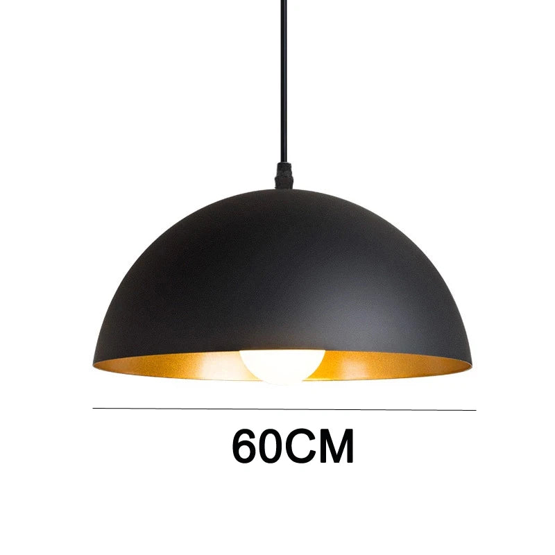 lustre industriel rétro led en fer nordique suspension éclairage - vue 20 sur 23