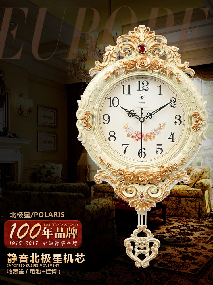 horloge murale de luxe silencieuse style moderne pour décoration intérieure - vue 4 sur 11