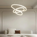 Modern Nordic LED Chandeliers For Living Rooms, Bedrooms, Restaurants, Kitchens, Chandeliers, White Circular 3-ring Design