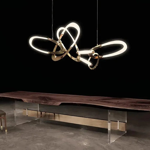 lustre en acier inoxydable galvanisé design irrégulier - vue 3 sur 12