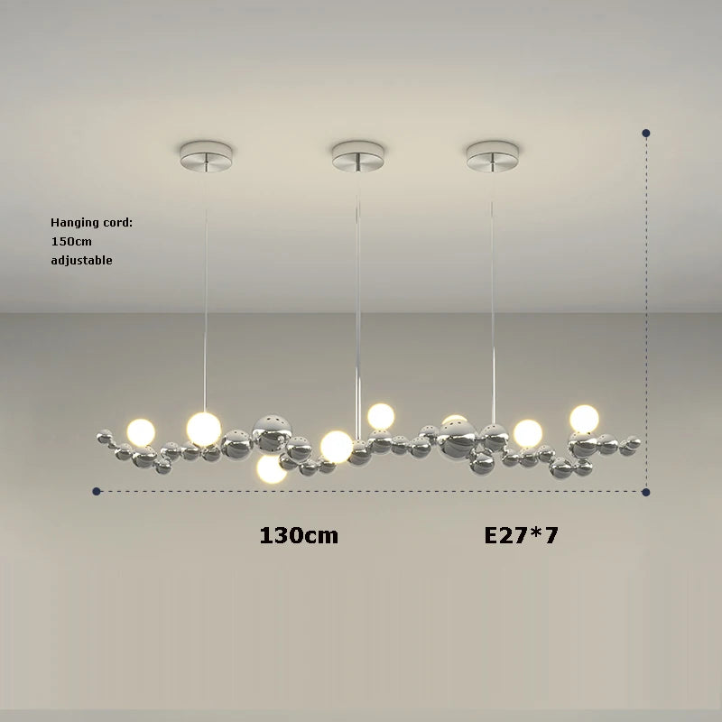 lustre led design moléculaire à intensité variable tendance 2024 - vue 10 sur 16