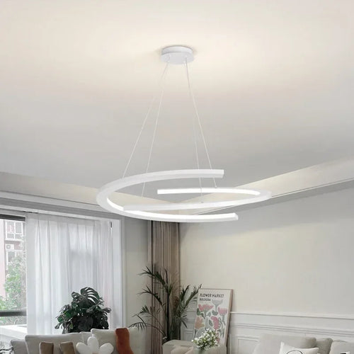lustre led moderne pour décoration intérieure lumineuse - vue 5 sur 21