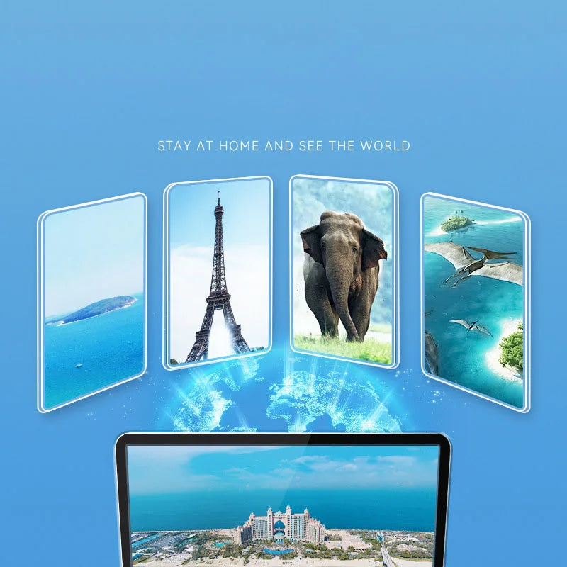 globe terrestre éducatif intelligent avec support rotatif et lumière - vue 4 sur 8