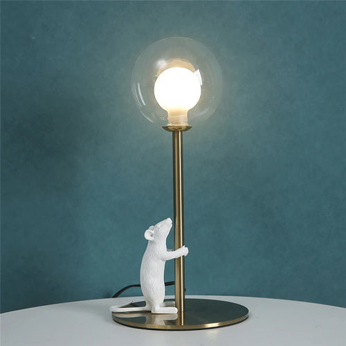lampadaire moderne souris en résine lampe à LED décoration créative - vue 2 sur 8
