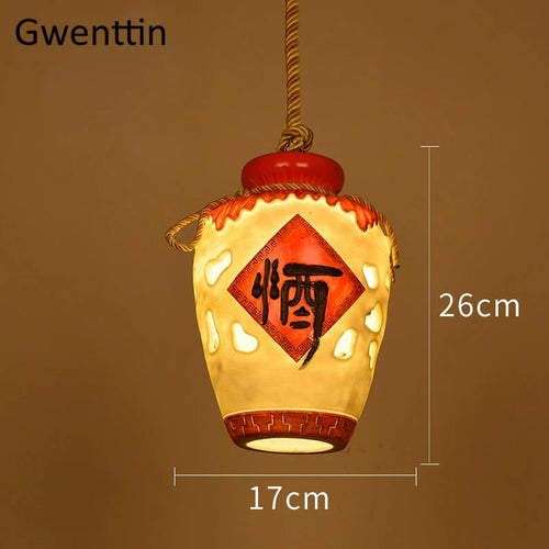 suspension pot à vin style chinois pour décoration intérieure - vue 11 sur 12