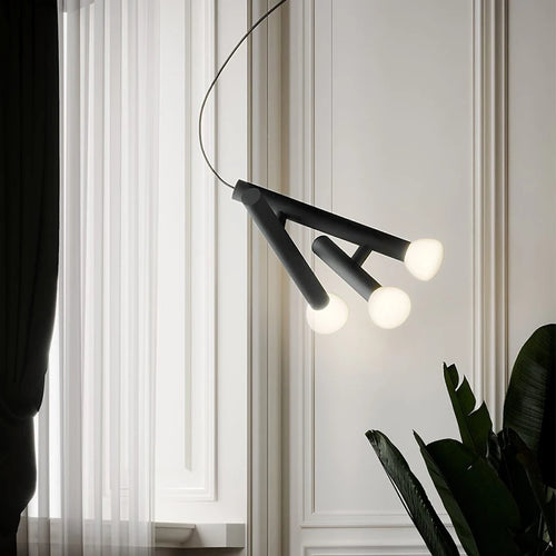 suspension moderne en verre pour éclairage créatif intérieur - vue 4 sur 9
