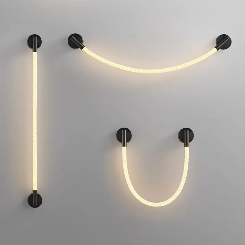Applique murale moderne en Tube de néon LED tissé en Silicone - vue 1 sur 18