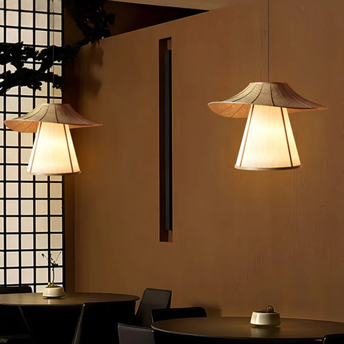suspension en tissu wabi-sabi en rotin tissé élégant et moderne - vue 2 sur 8
