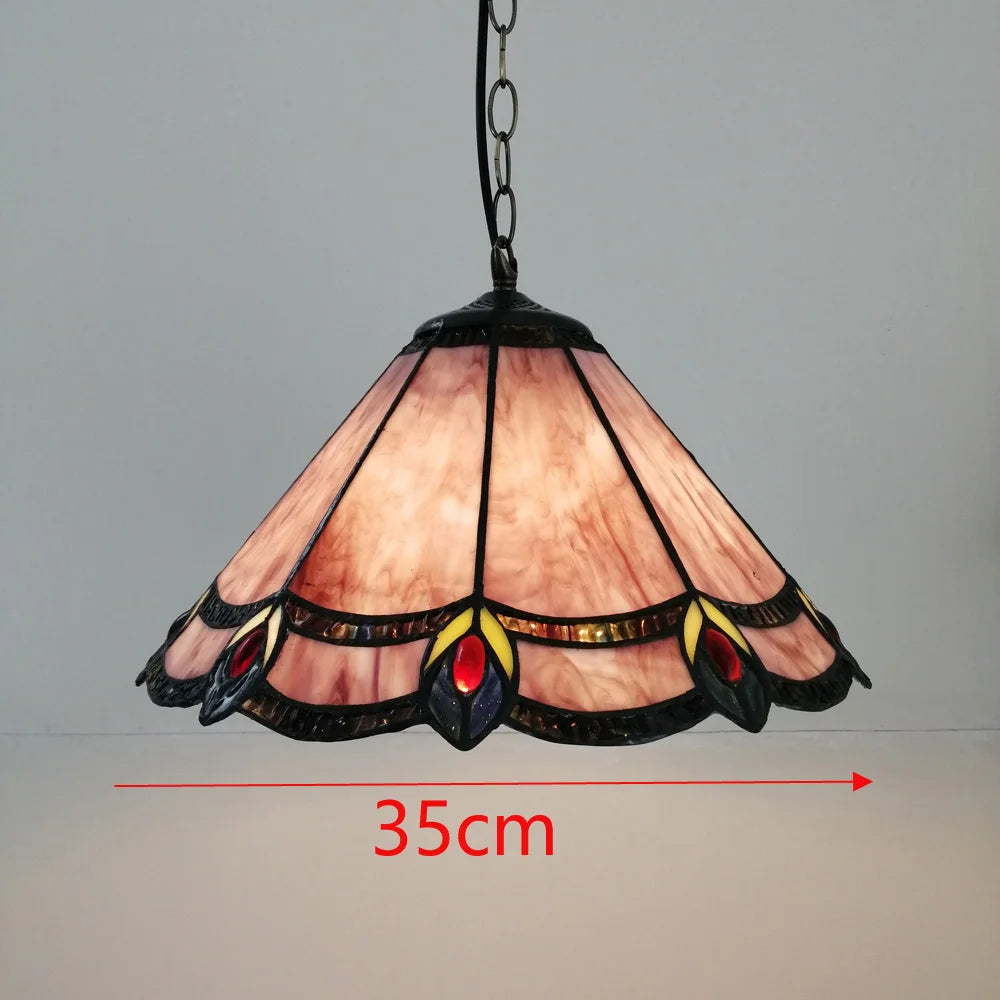lustre tiffany vitrail style méditerranéen pour intérieur élégant - vue 8 sur 22