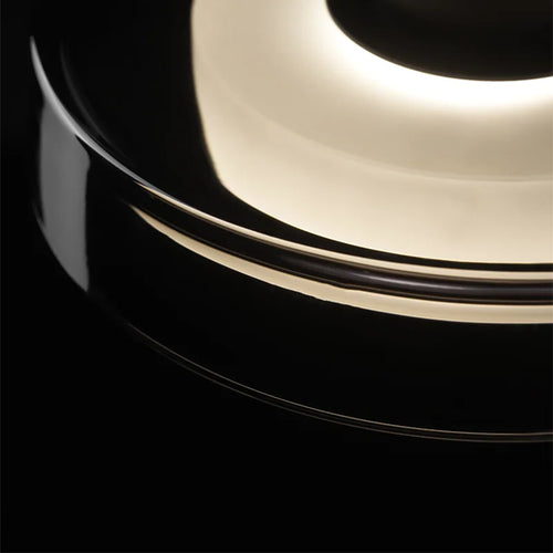 suspension moderne en acier inoxydable et verre design - vue 4 sur 6