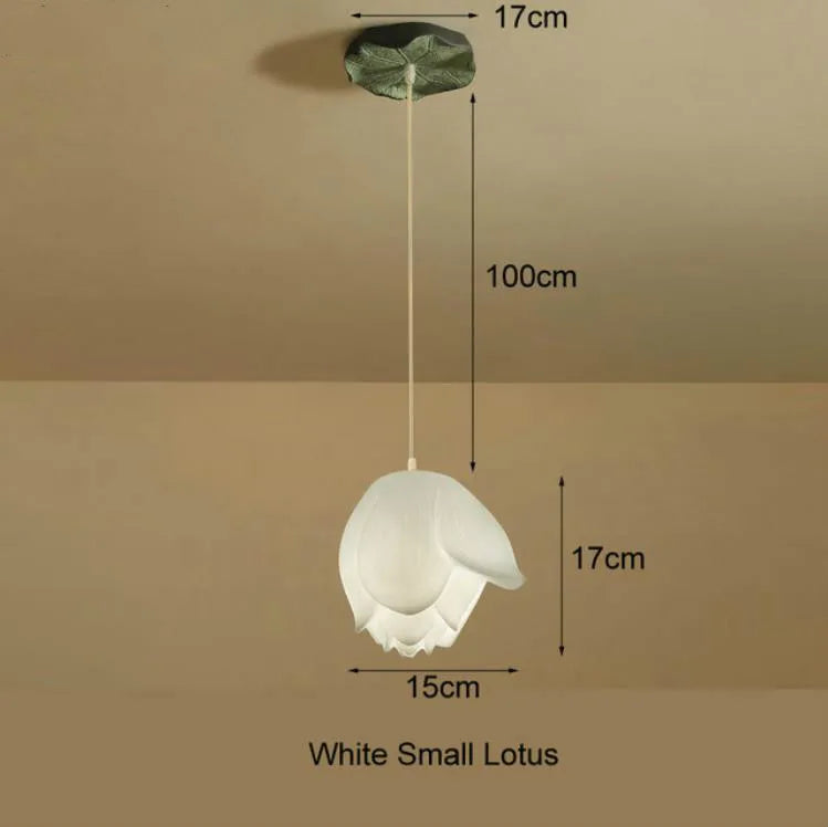 Suspension fleur Lotus style rétro LED - vue 10 sur 22