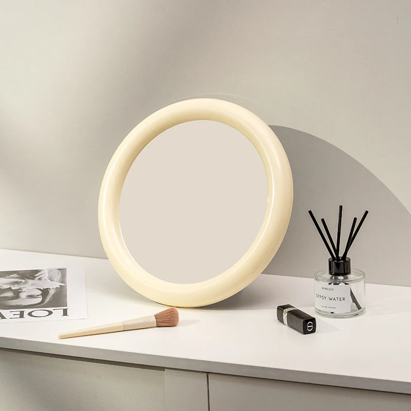 miroir de maquillage rond nordique simple et élégant - vue 7 sur 11