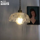 suspension en cuivre et verre pour restaurant vintage