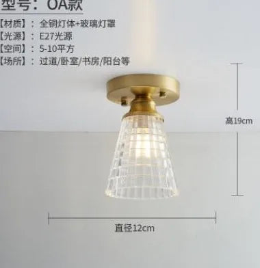plafonnier led nordique vintage en verre pour intérieur moderne - vue 10 sur 18
