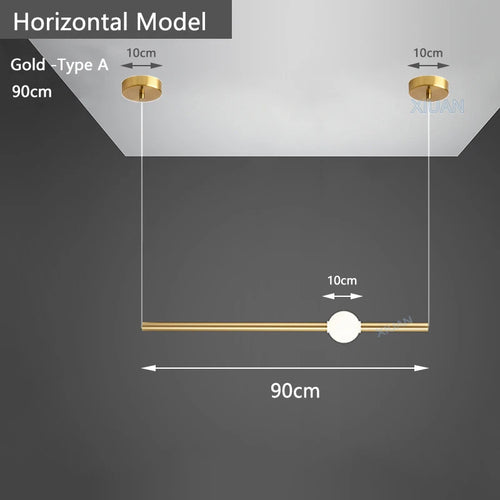 suspension horizontales modernes pour table à manger - vue 23 sur 22