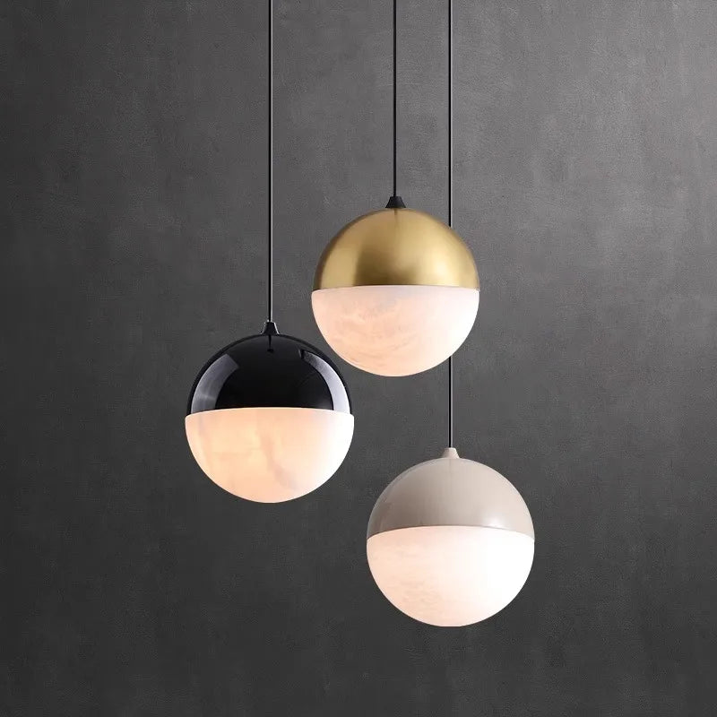 lampe pendante créative moderne en marbre pour décoration maison - vue 4 sur 14