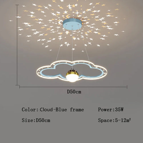 LED moderne créatif étoile suspension lumières enfants chambre lustre chambre salle d'étude maison dessin animé chambre d'enfants luminaires - vue 18 sur 21
