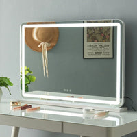 miroir décoratif avec lumière rotatif 360 degrés haute définition