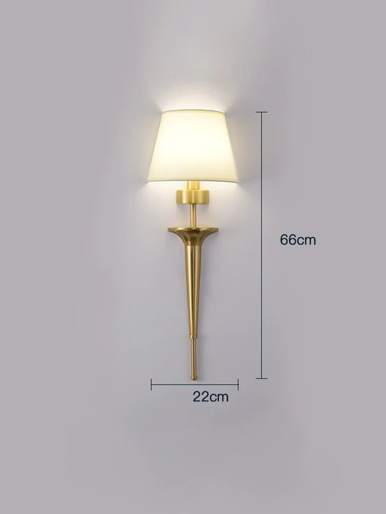 applique murale classique en cuivre led pour décoration maison - vue 6 sur 7