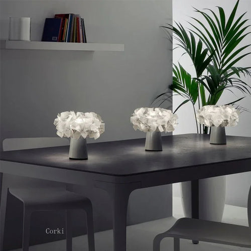 lampe de bureau moderne en plastique design floral décoratif - vue 5 sur 13