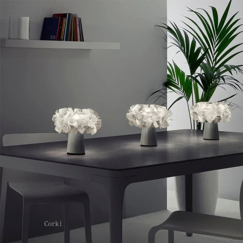 lampe de bureau moderne en plastique design floral décoratif - vue 4 sur 13
