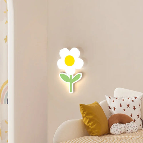 applique murale led fleur pour enfants avec télécommande - vue 3 sur 7