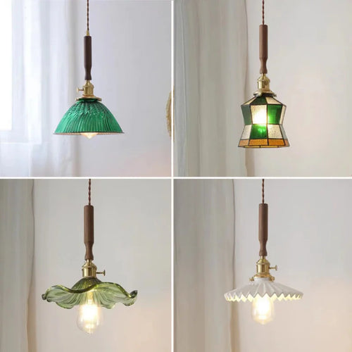 suspension en verre teinté style nordique pour éclairage industriel - vue 5 sur 18