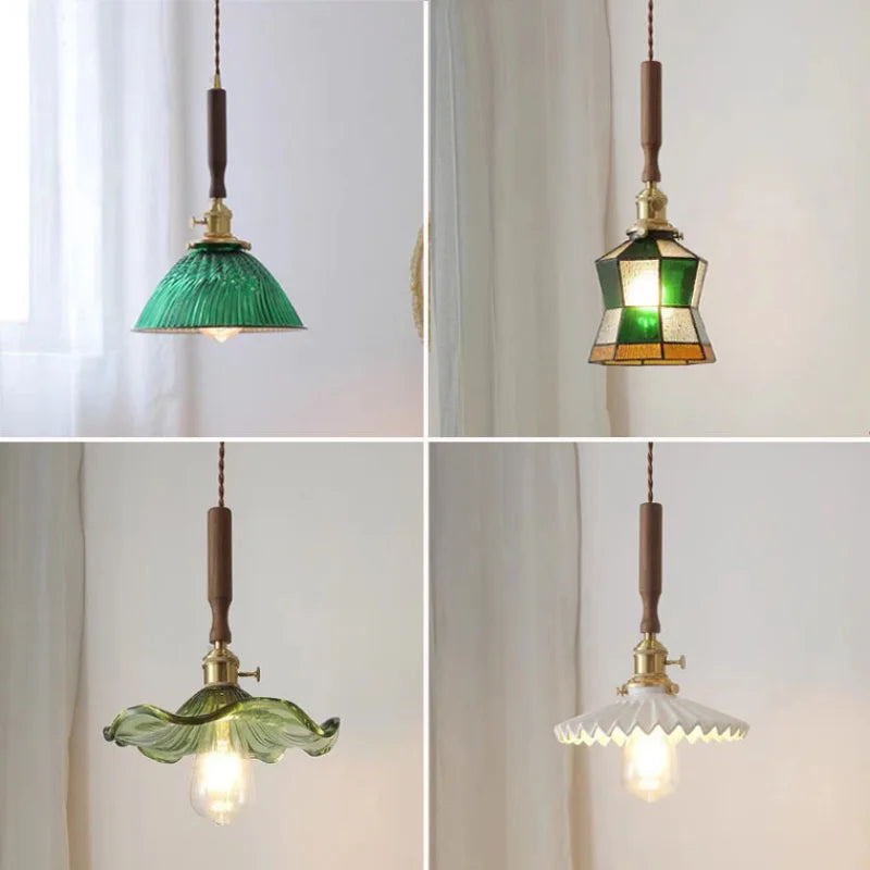 suspension en verre teinté style nordique pour éclairage industriel - vue 4 sur 18