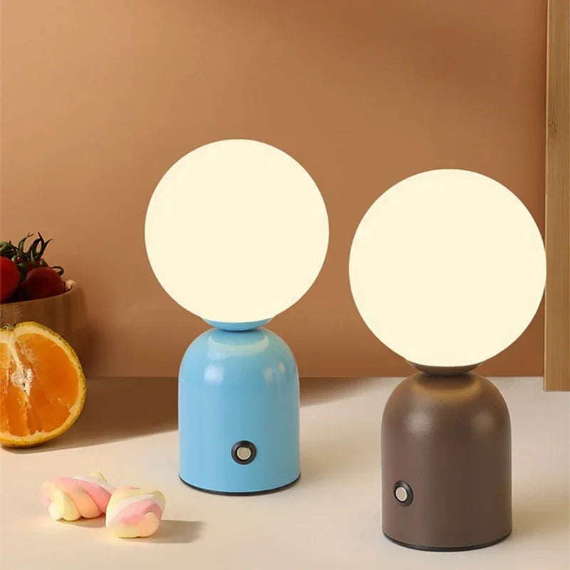 lampe à poser led tactile rechargeable avec intensité variable - vue 4 sur 8