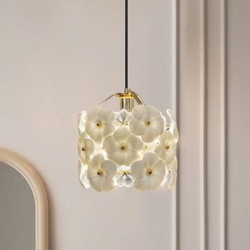 lustre romantique en art français avec lumière LED décorative - vue 5 sur 8