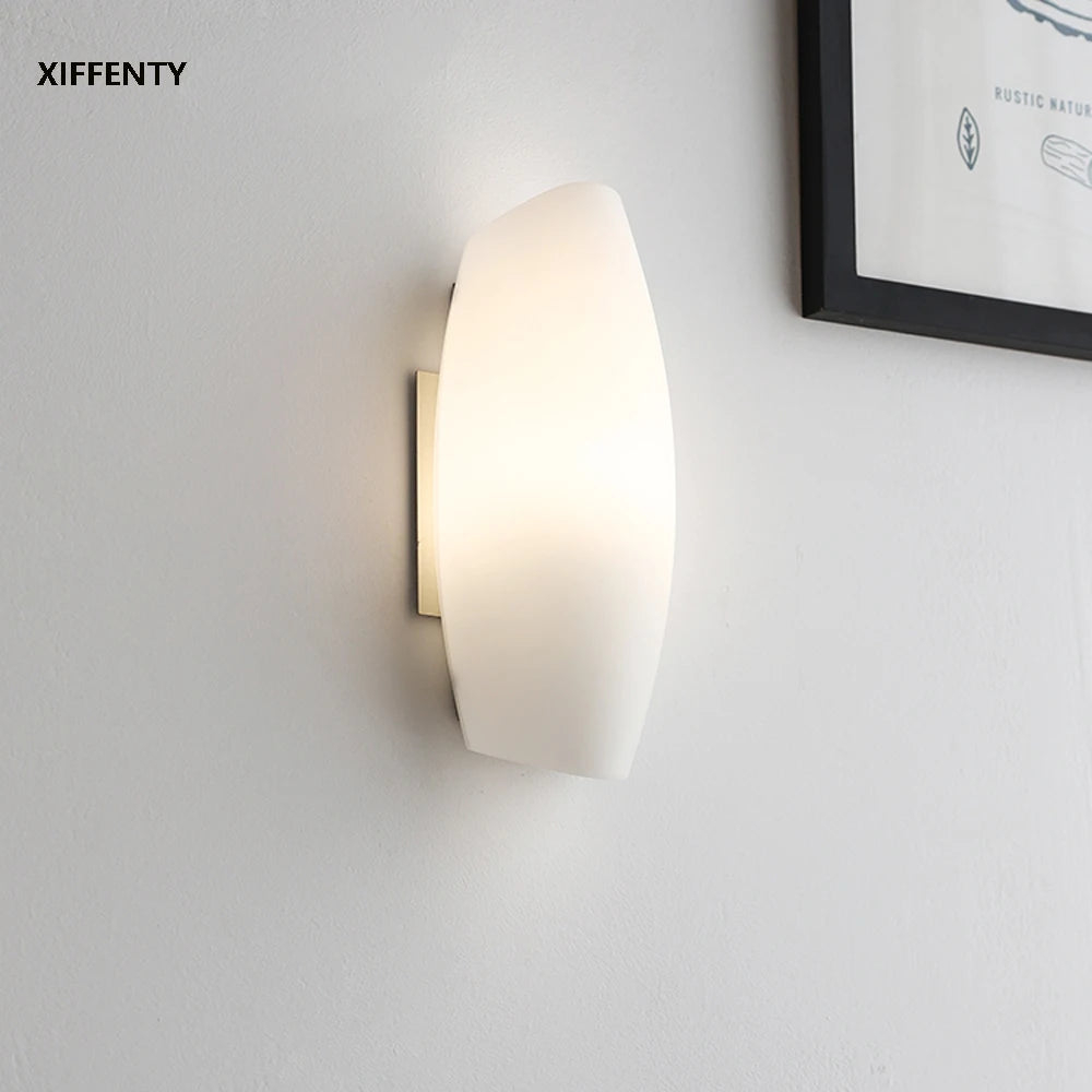 applique murale en verre blanc à led pour décoration intérieure - vue 4 sur 8