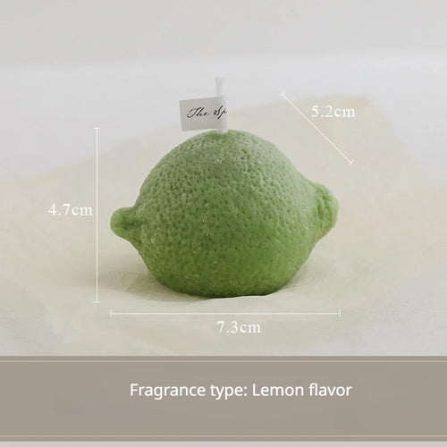 cadeau parfumé bougie citron décorative pour anniversaire fait main - vue 10 sur 10