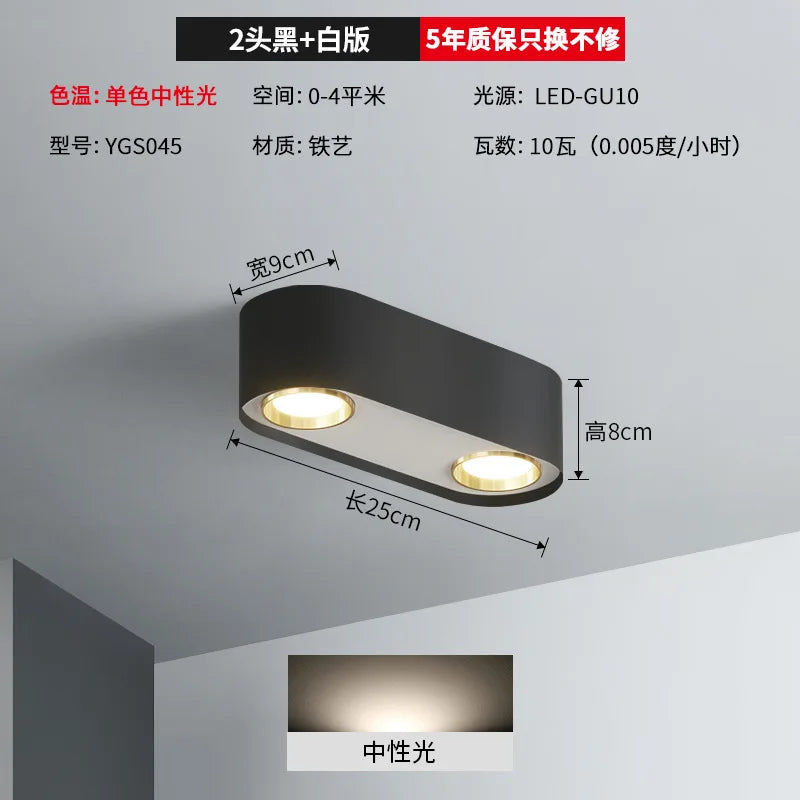 spot encastrable à double tête pour éclairage intérieur - vue 9 sur 14
