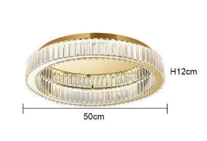 plafonnier circulaire en cristal moderne pour décoration intérieure - vue 13 sur 15