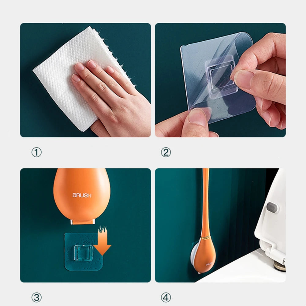 brosses modernes en silicone avec support pour nettoyage hygiénique - vue 6 sur 9