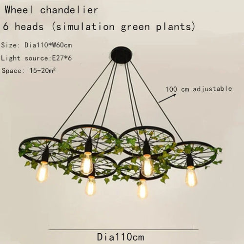 lustre à roues en fleurs de cerisier à têtes multiples pour espaces commerciaux - vue 12 sur 12