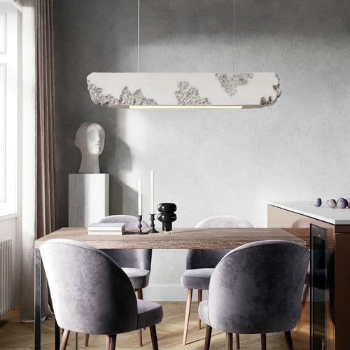 Lustre design longue rectangulaire avec touche coloré Hazel - vue 3 sur 15