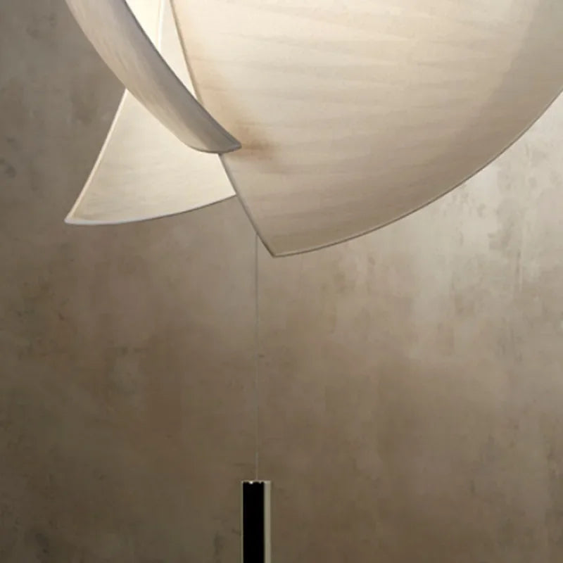 suspension japonaise en tissu design fait main wabi sabi pour éclairage intérieur - vue 6 sur 11