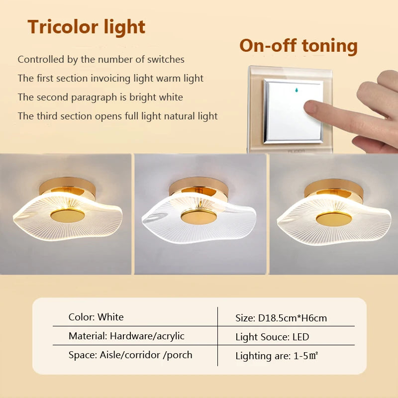 plafonnier led moderne en acrylique pour décoration intérieure - vue 14 sur 18
