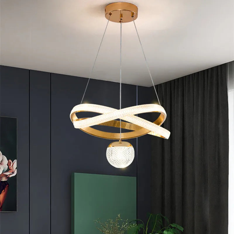 lustre moderne design minimaliste à trois têtes élégant et léger - vue 5 sur 15