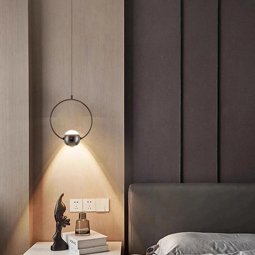 lustre led rotatif moderne pour éclairage intérieur décoratif - vue 5 sur 7